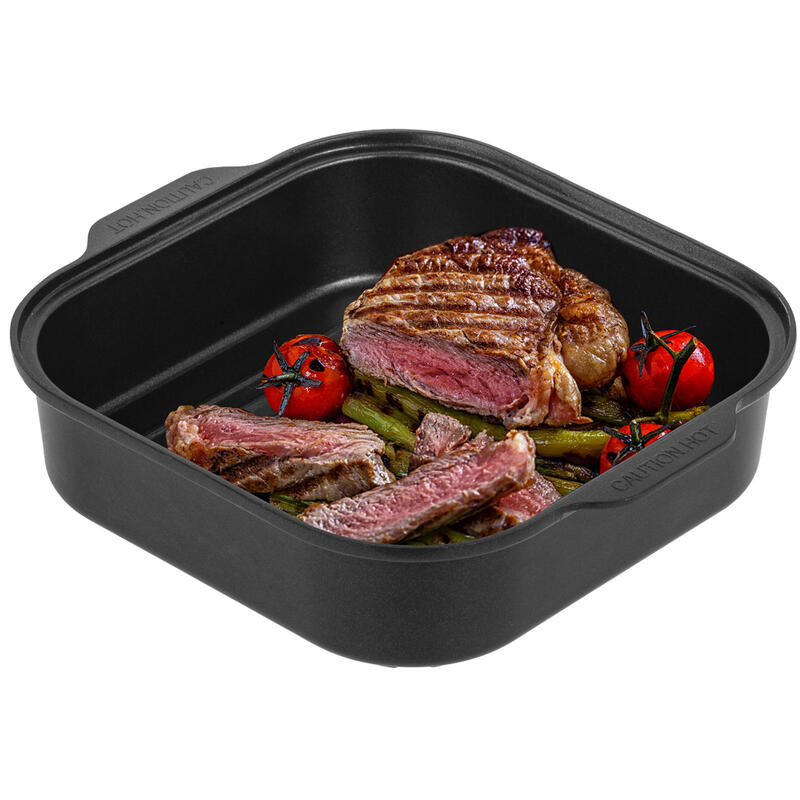 Rôtissoire Casserole Devil Square Pan Outdoor Camping Poêle à frire Couvercle