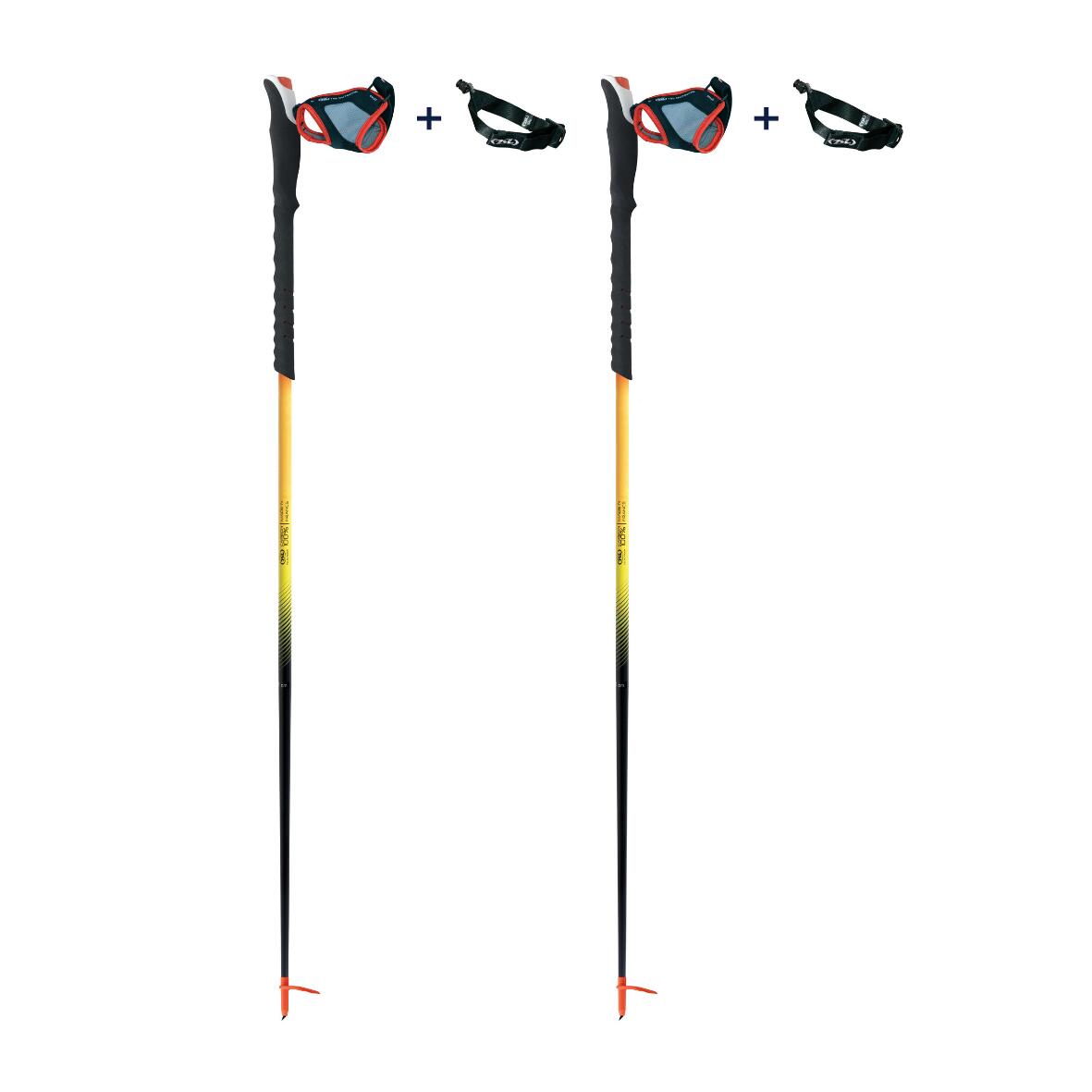 Tsl - Bâtons Skimo Tsl - Monobrin - Race Carbone 1 Cross St+wt Winter Spike - Bâton De Randonnée - Jaune|noir|orange - 135 Cm - Decathlon