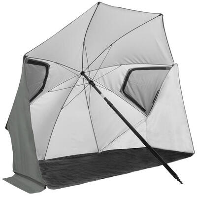 Ombrellone da spiaggia Premium - Frangivento - 200 cm - Grigio