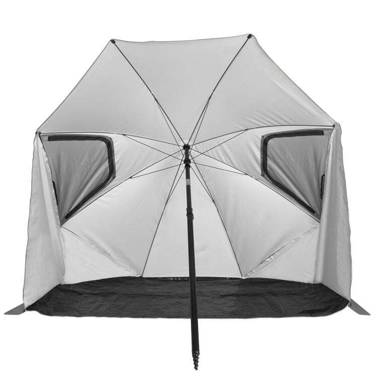 Parasol de plage Premium - Coupe-vent - 200cm - Gris 2/8