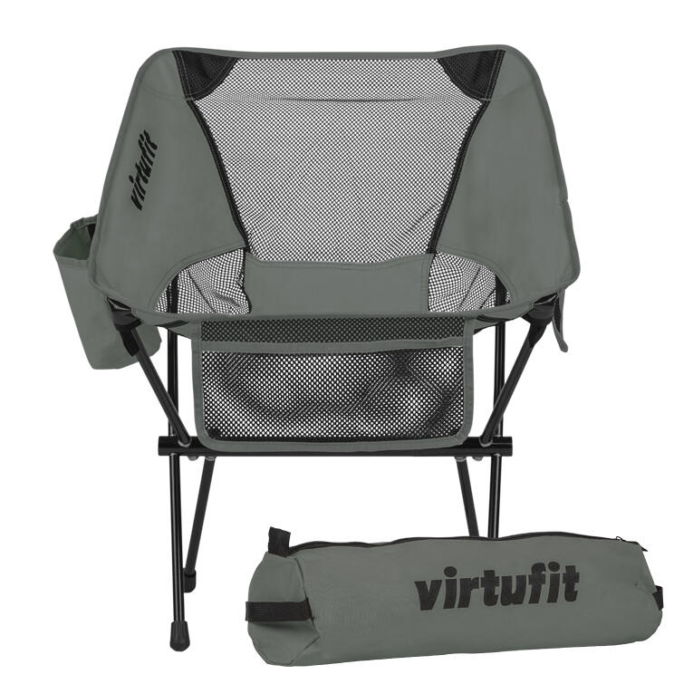 VIRTUFIT Camping Stoel Compact - Grijs