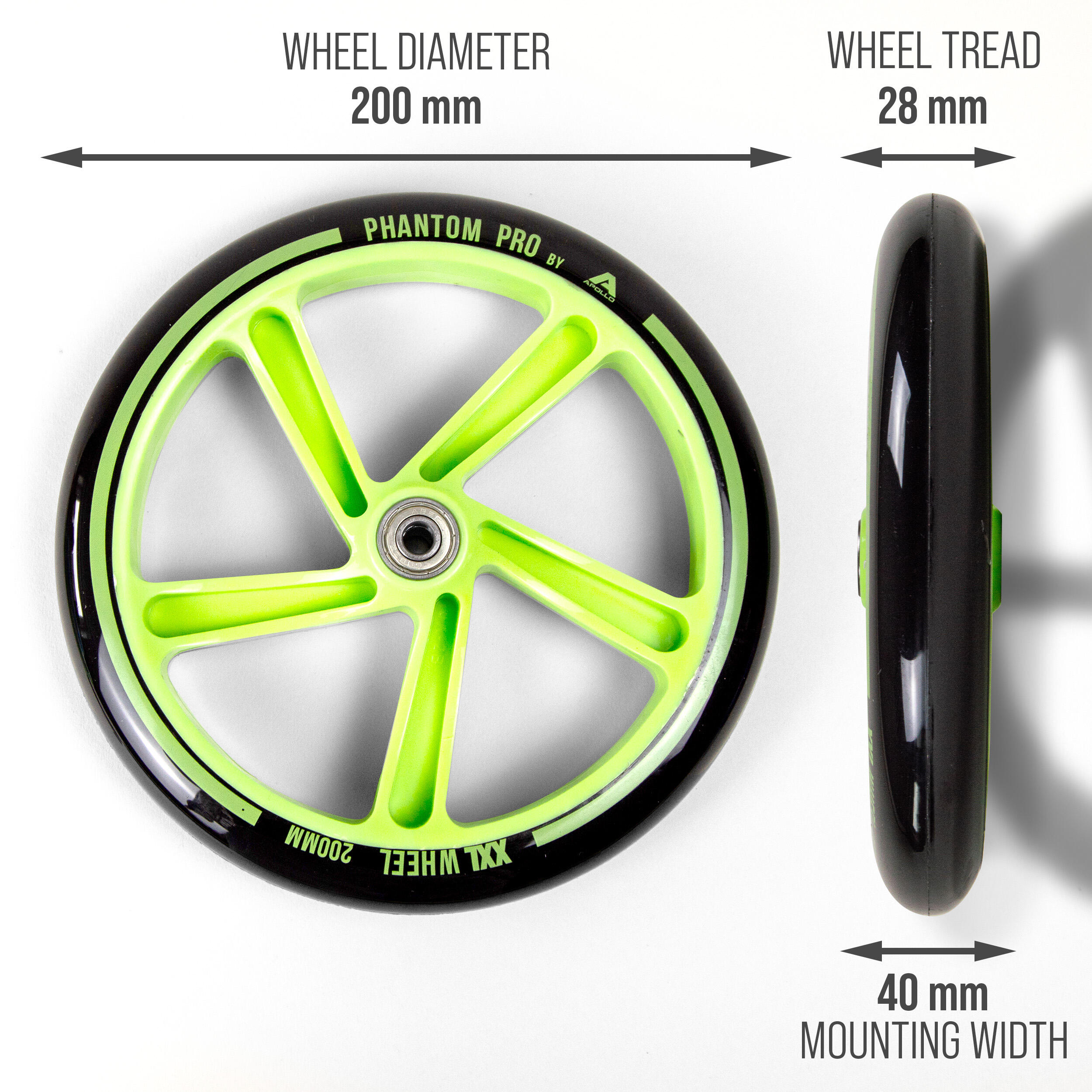 Ruedas patinete adulto city scooter 200mm ABEC 7 4/7