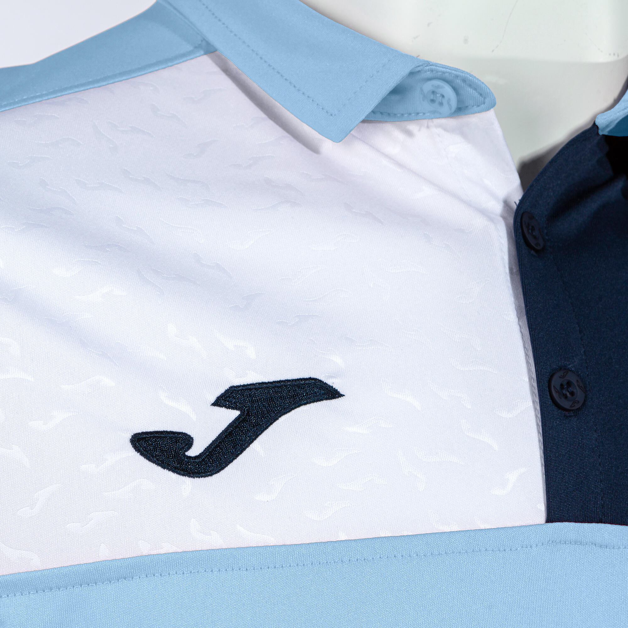 Polo Manches Courtes Football Homme Joma Crew V Bleu Ciel 3/3