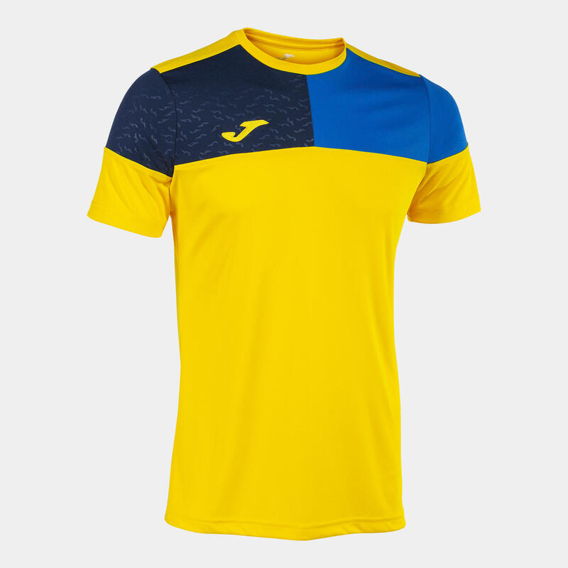 Camiseta Manga Corta Fútbol Niños Joma Crew V Amarillo