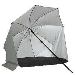 Parasol de plage - Coupe-vent - 160cm - Gris