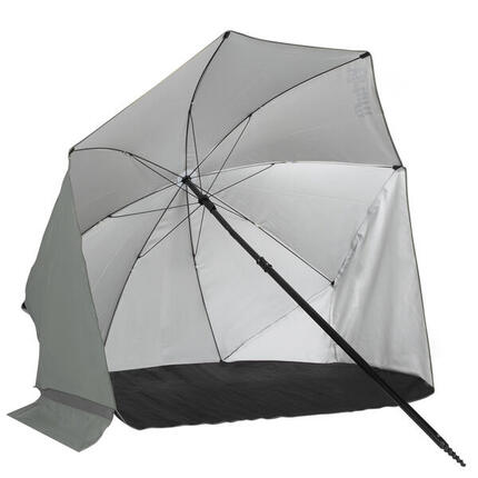 Parasol de plage - Coupe-vent - 160cm - Gris