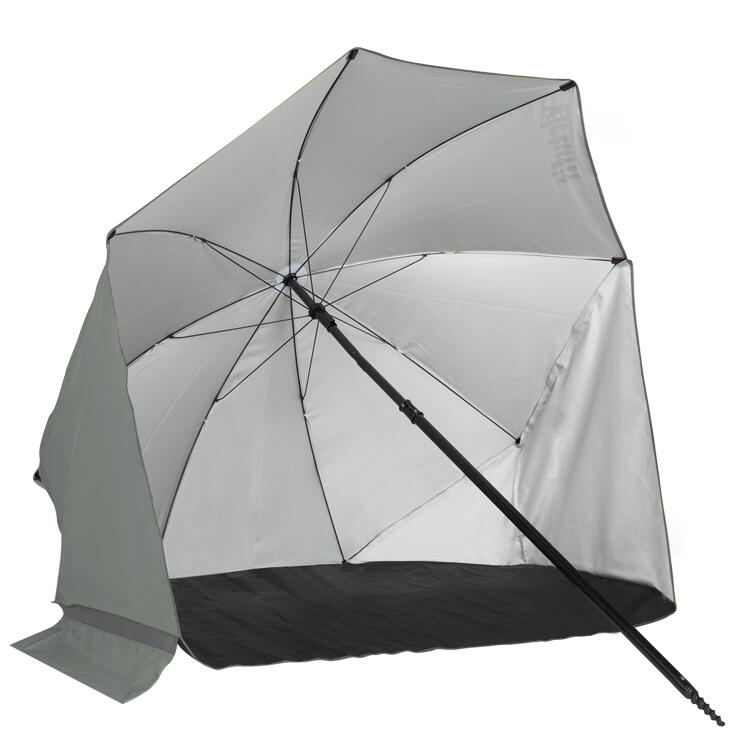 Virtufit - Parasol De Plage - Coupe-vent - 160cm - Gris - Parasol - Gris - Taille Unique - Decathlon