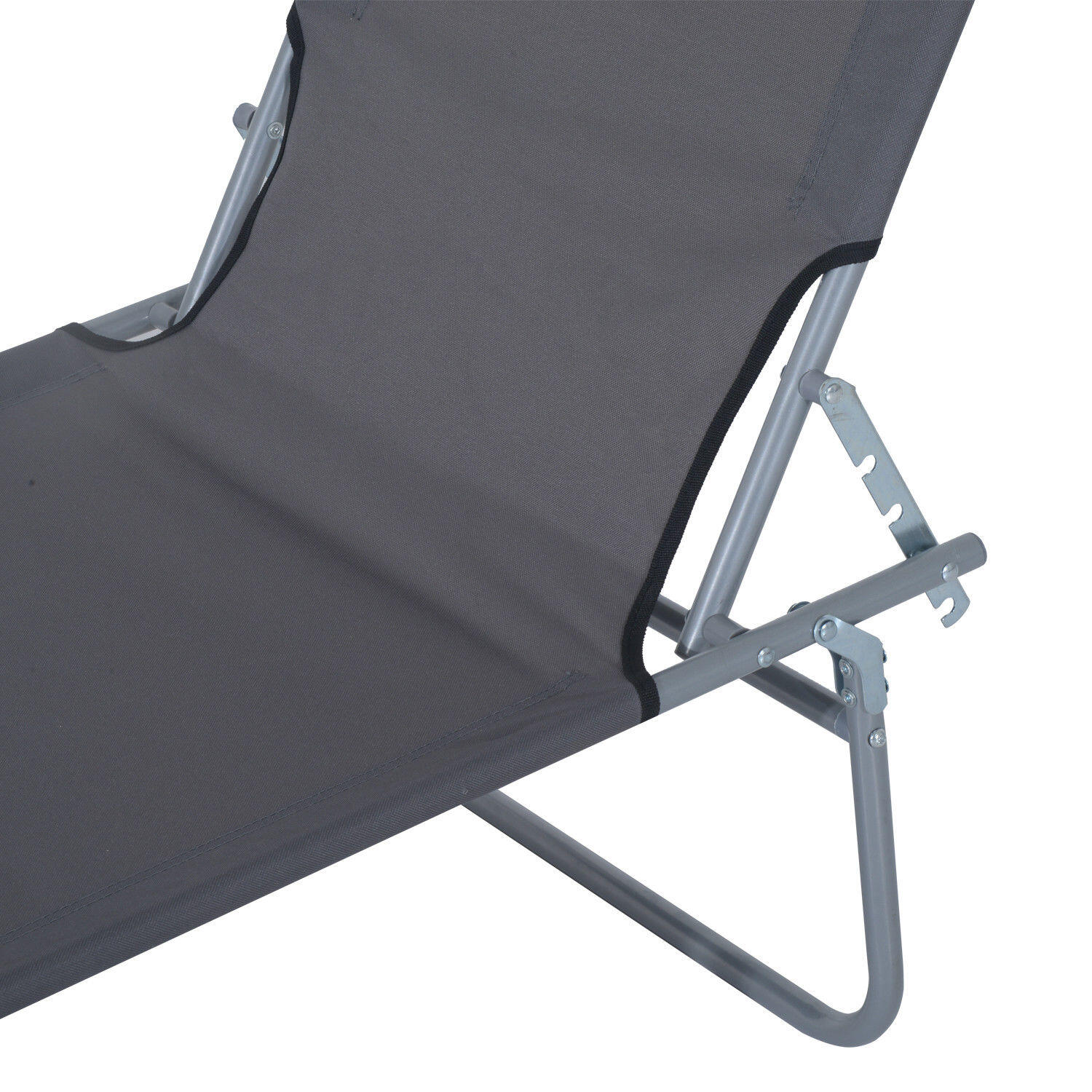 Tumbona Plegable Outsunny 187x58x77 cm gris 5/8