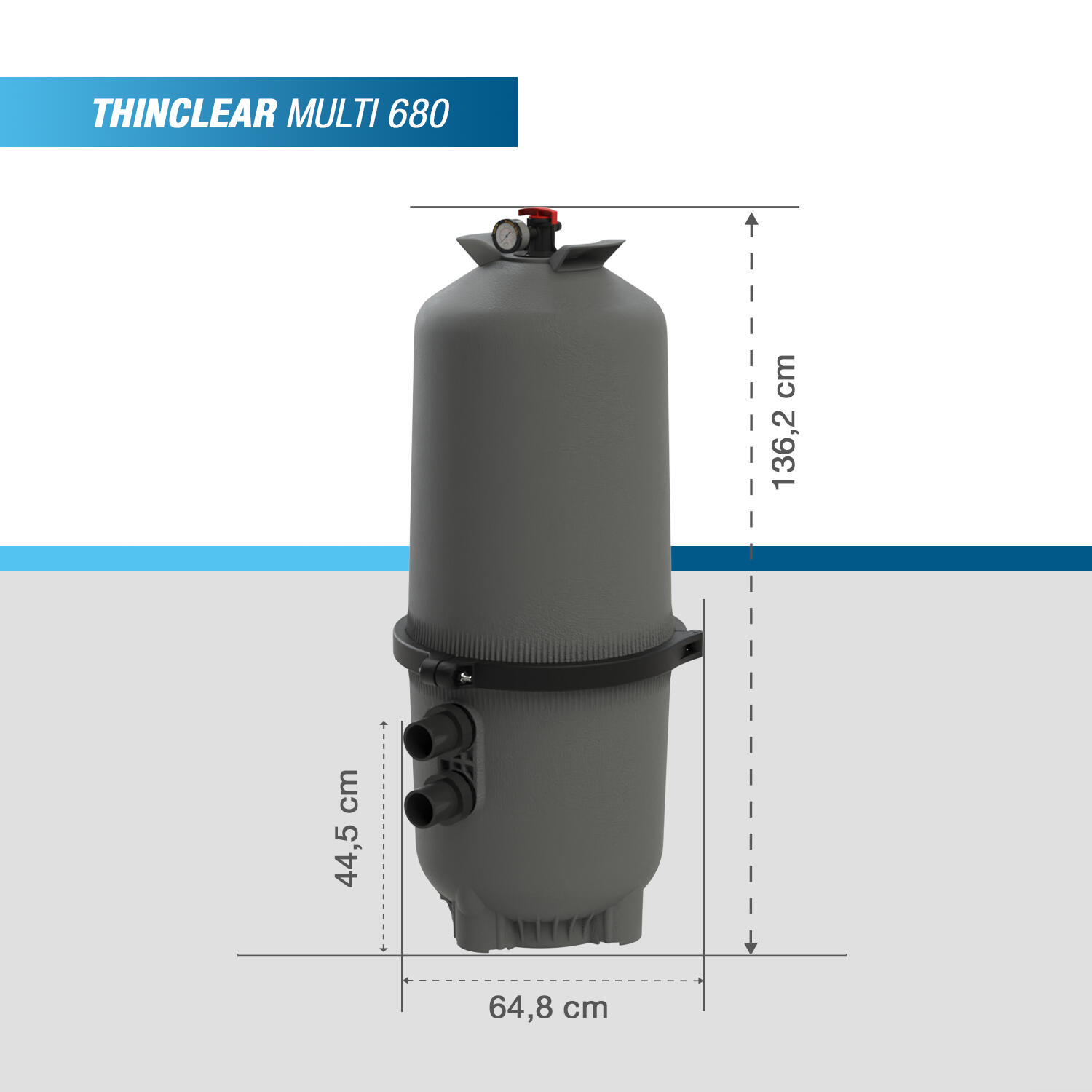 Sistema di filtrazione multi-cartuccia per piscine fino a 190 m³ - PF-TCR680 3/7