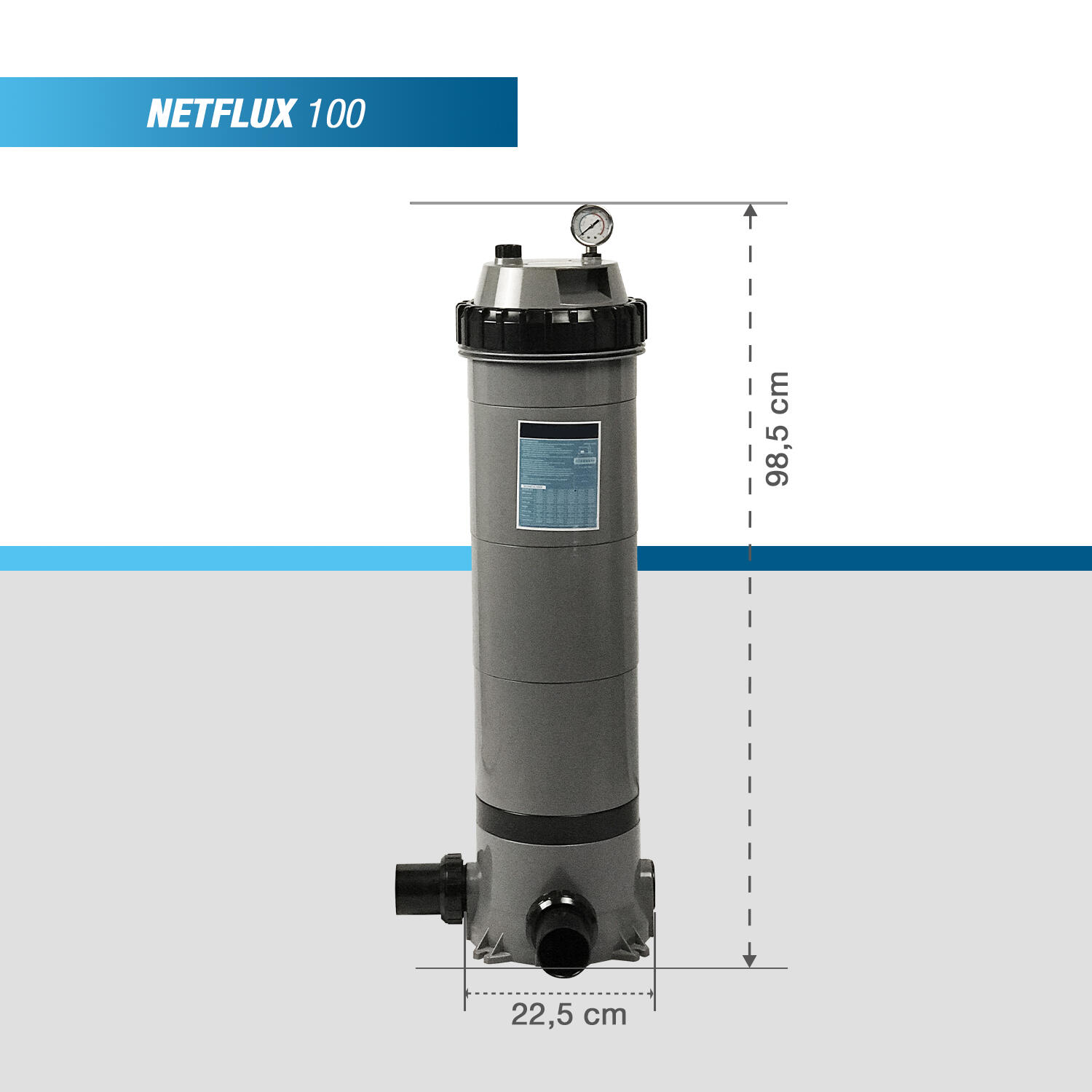 Sistema di filtraggio a cartuccia singola per piscine fino a 80 m³ - PF-NFX100 4/5