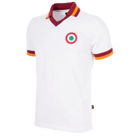 Camiseta de Visitante - Hombre - AS Roma 1980/81 Retro - Manga Corta - Blanco