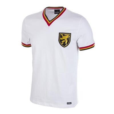 Retro voetbalshirt - heren - belgië 1970 - uitshirt - wit