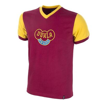 Retro voetbalshirt - heren - dukla praag 1960 - rood