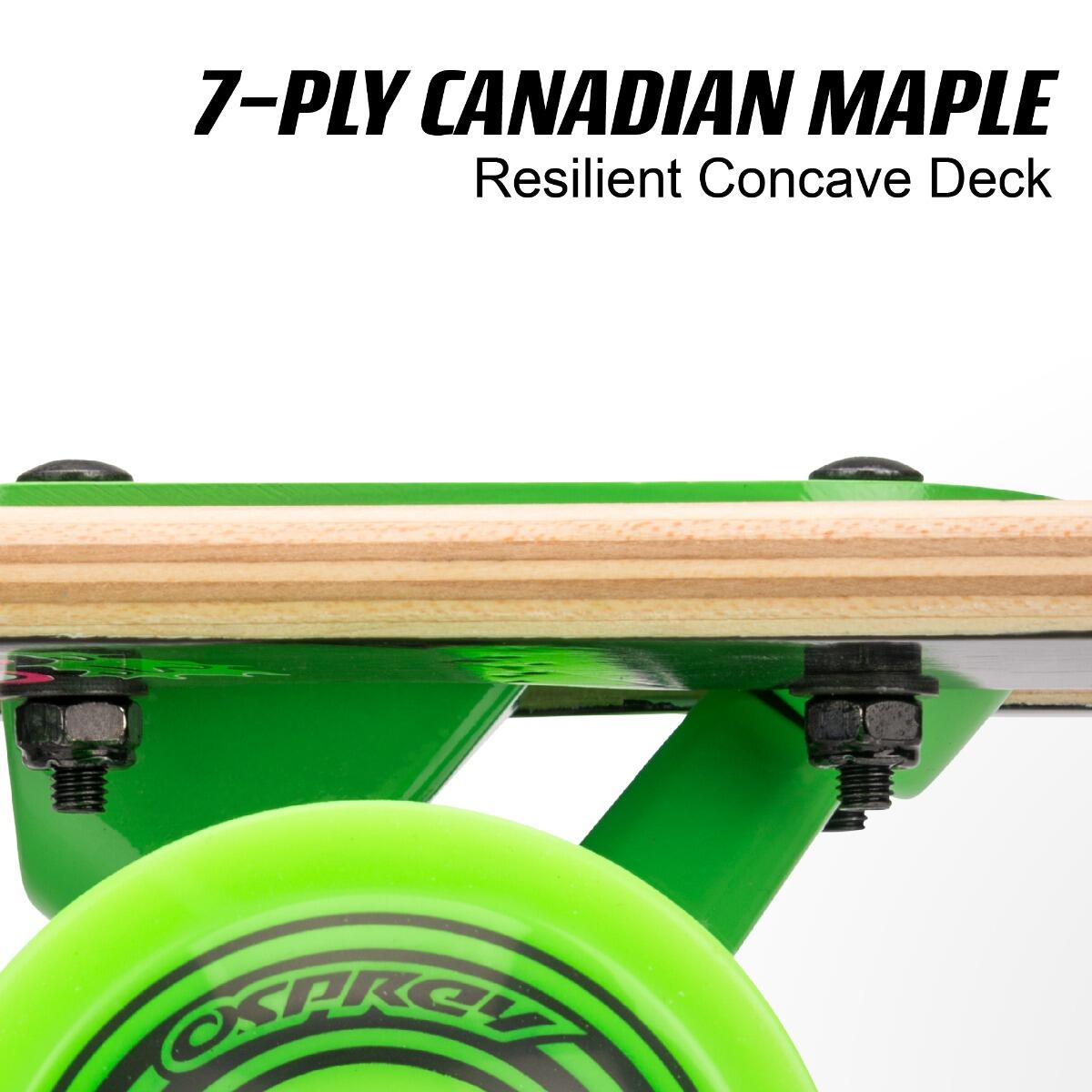 Osprey Complete Longboard, Twin Top Maple Concave Deck Character 5/6