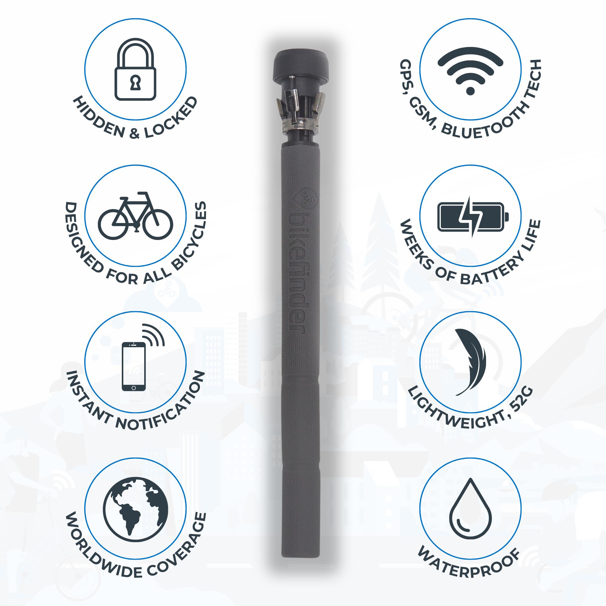 BikeFinder GPS fietstracker voor iedere fiets | racefiets en mountainbike 6/7
