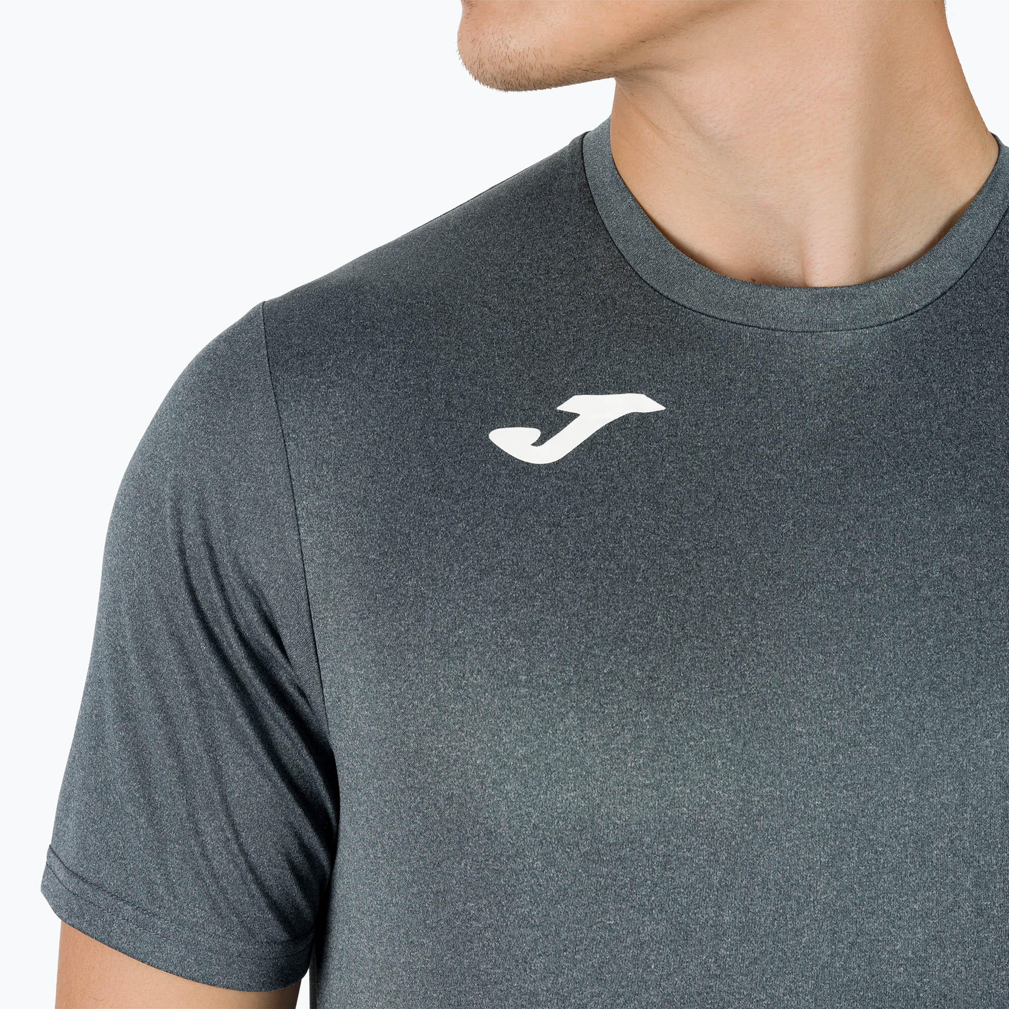 Maillot Manches Courtes Football Homme Joma Combi Gris Melange 4/7