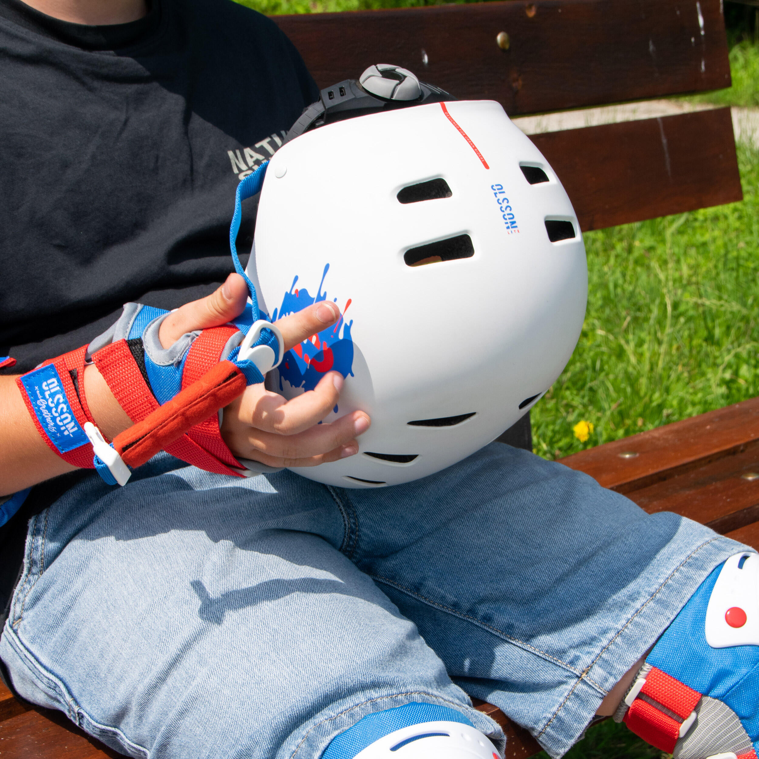 Casco infantil OLSSON SUPER HERO M-L 52-54cm patines skates bicicletas patinetes 7/7