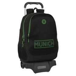 Mochila Escolar con Ruedas Munich Caviar Negro