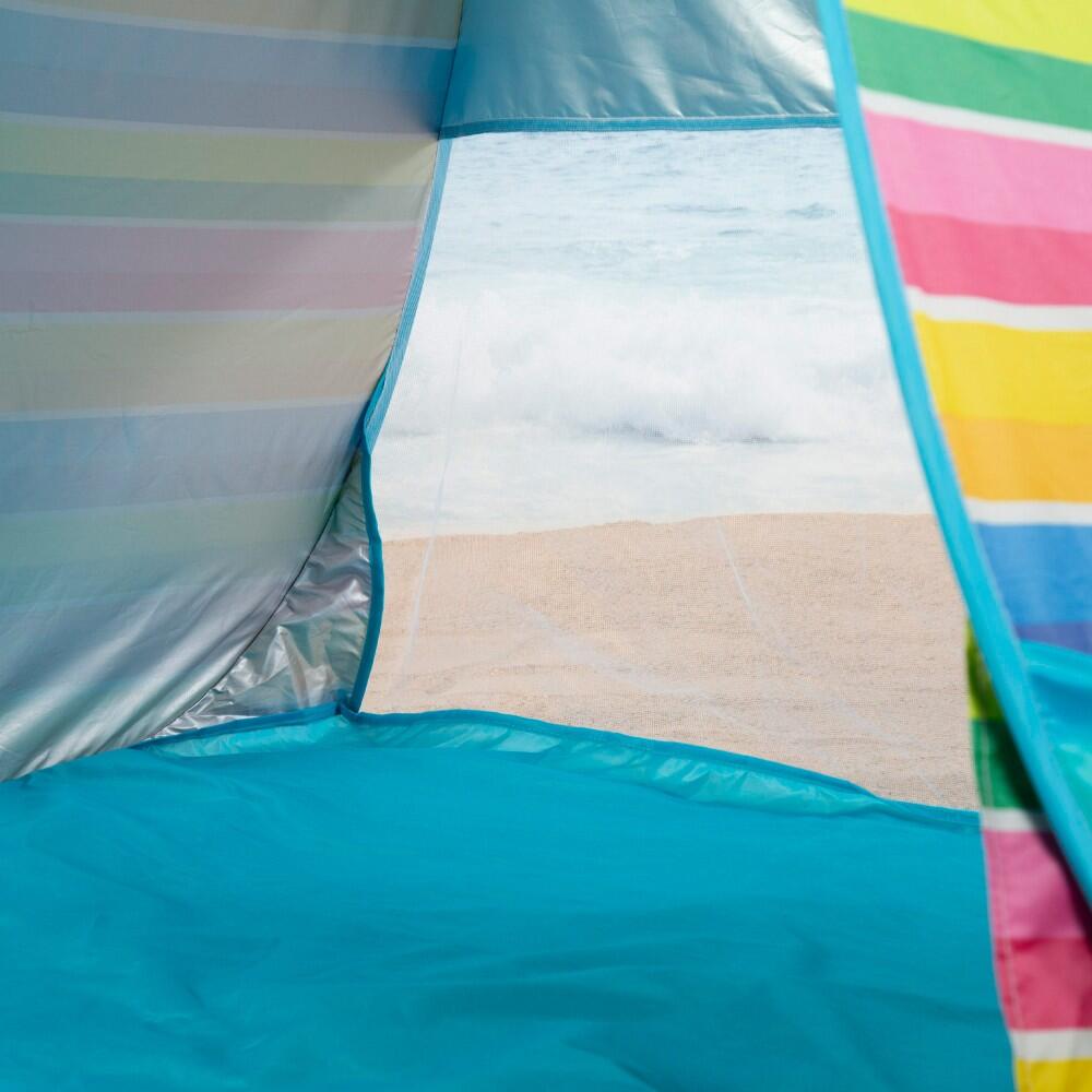 Aktive Tenda da spiaggia pop-up multicolore per 2 persone UV50 con pavimento 5/7