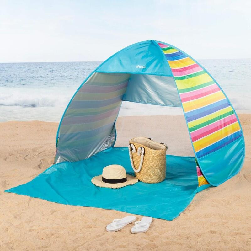 Aktive Paravientos y carpa de playa Pop Up multicolor para 2 personas UV50