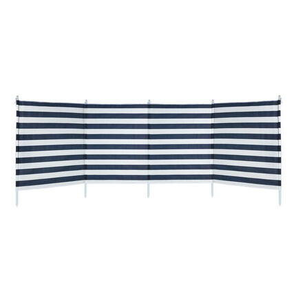 Aktive Windscherm met 4 panelen, blauw-witte strepen