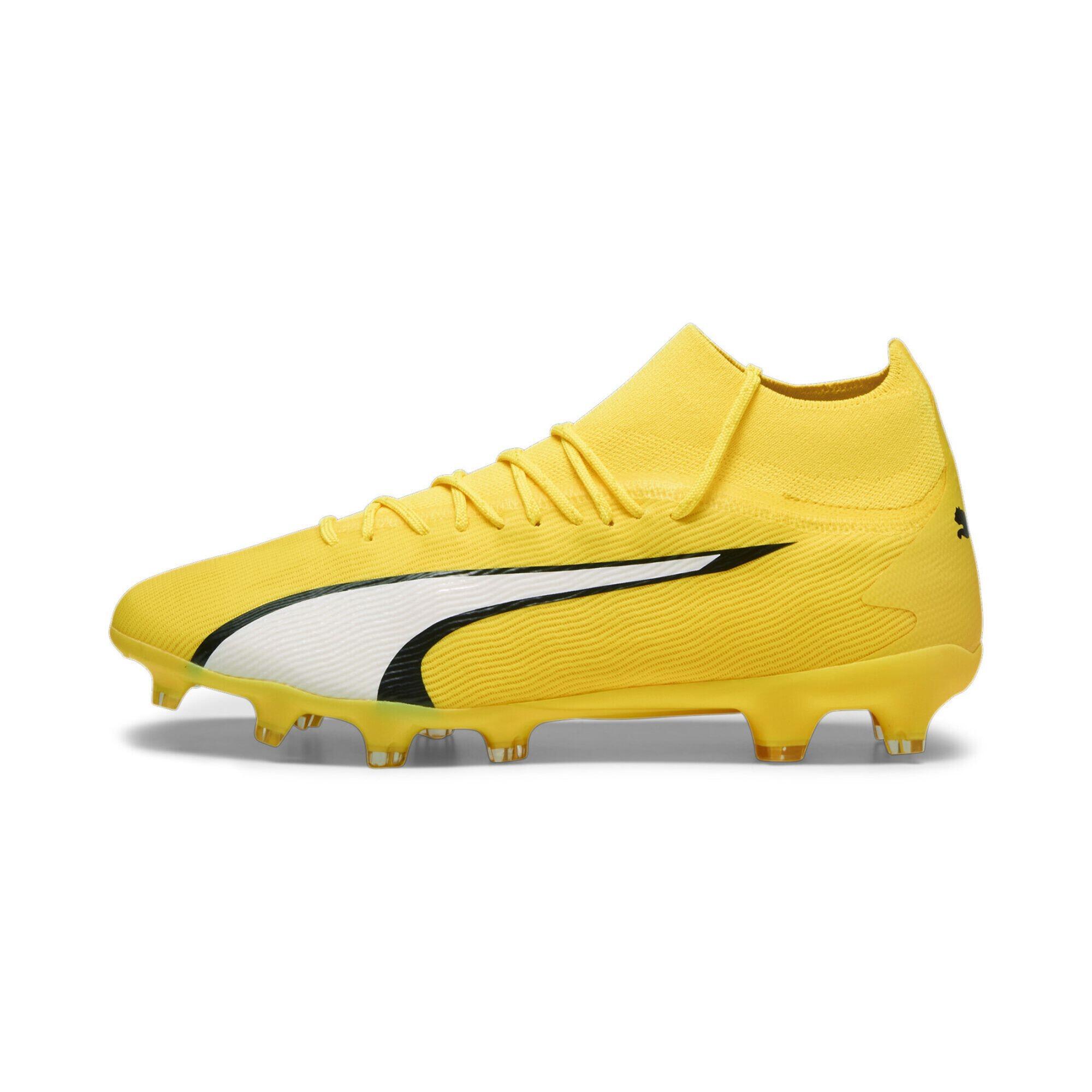 Puma - Chaussures De Football Puma Ultra Pro Fg/ag Adulte - Chaussures De Football - Blanc|jaune|noir - 46 - Decathlon