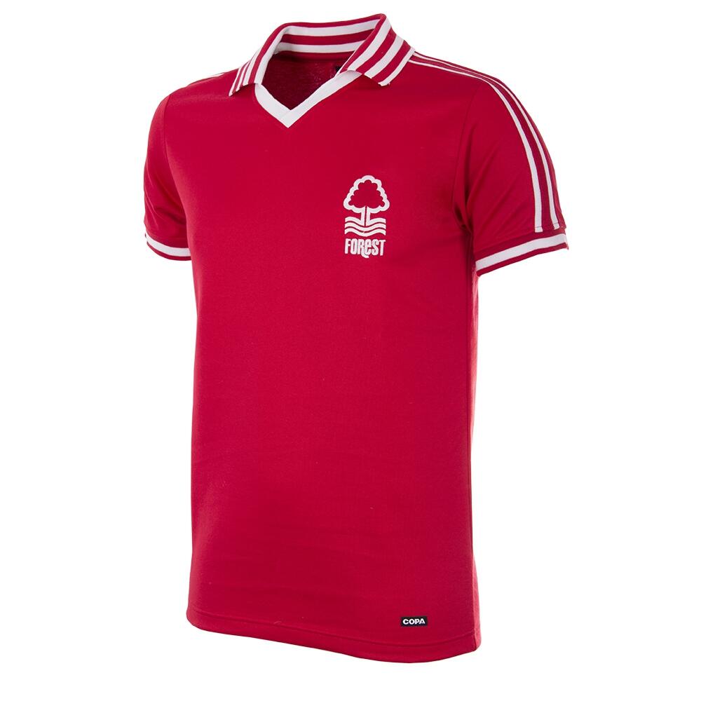 Camisola de futebol retro - adulto - nottingham forest 1976/1977 - vermelho