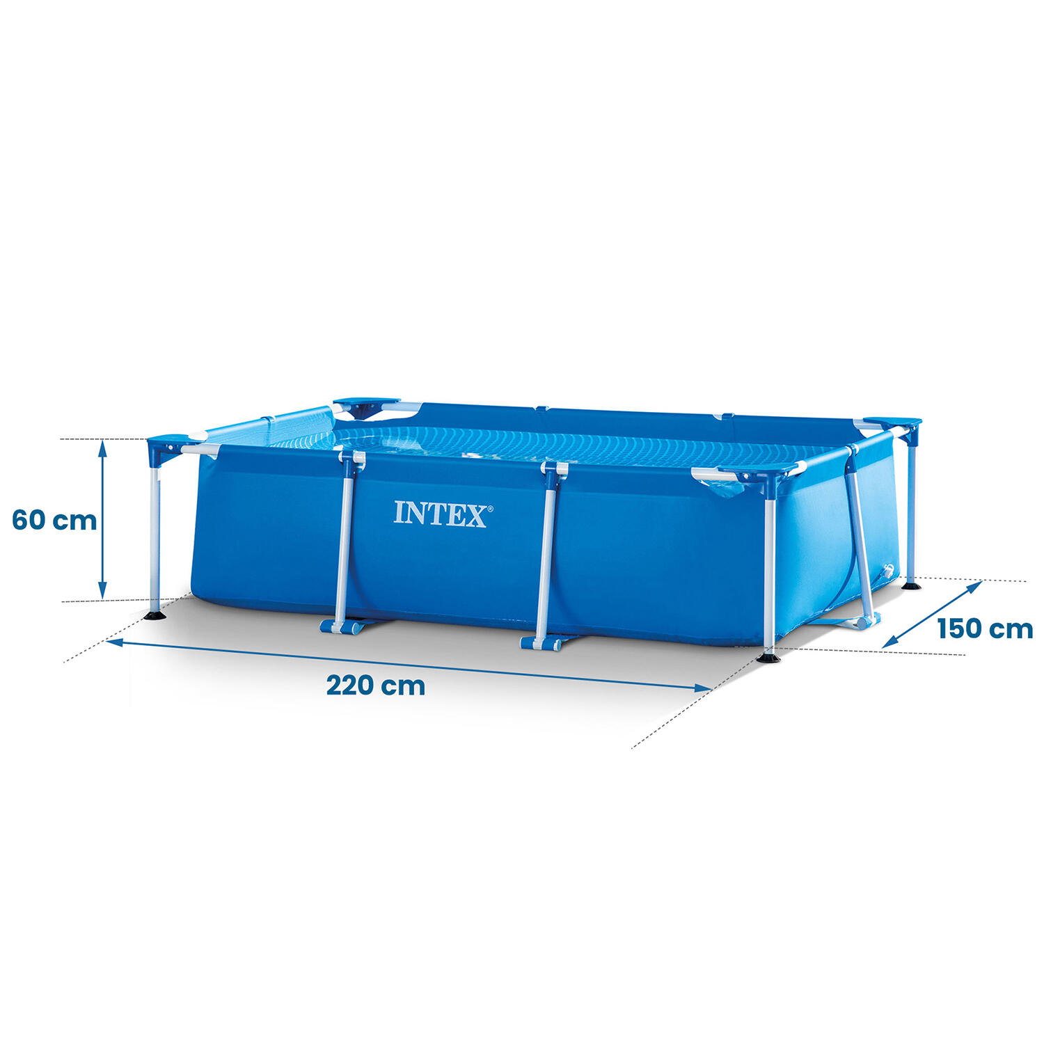 Basen stelażowy do ogrodu Intex 220 x 150 x 60 cm zestaw 15w1 4/4