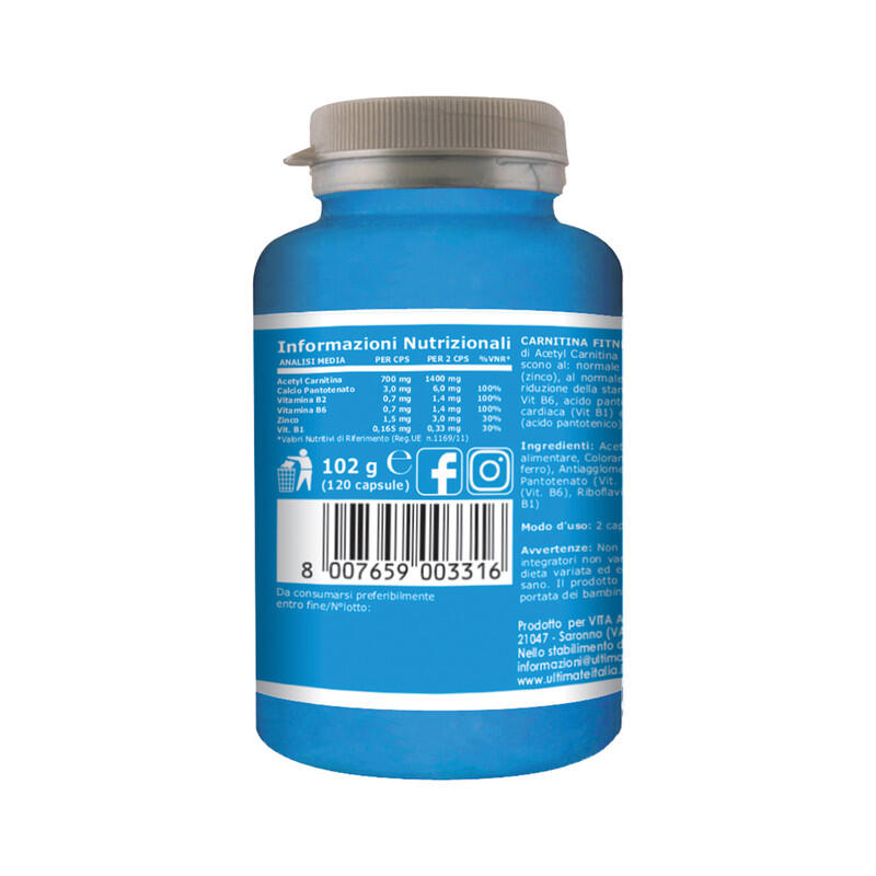 Integratore alimentare - CARNITINA FITNESS - 120 cps 3/7
