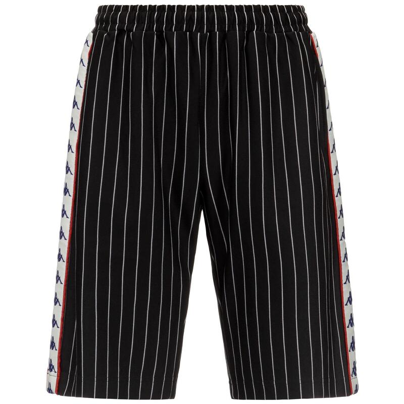 kappa pantaloncini da uomo in poliestere nero da cardio training