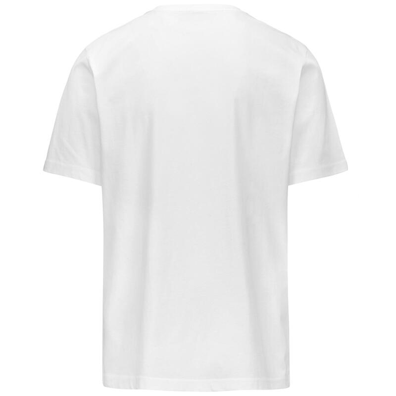 kappa t-shirt da uomo in cotone bianco da fitness