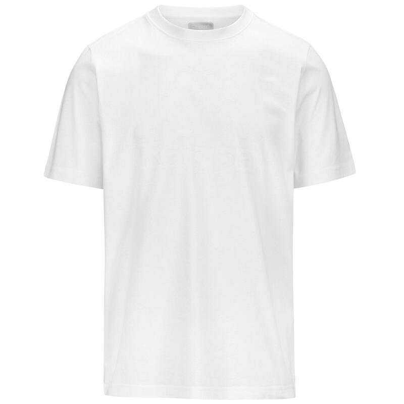 kappa t-shirt da uomo in cotone bianco da fitness