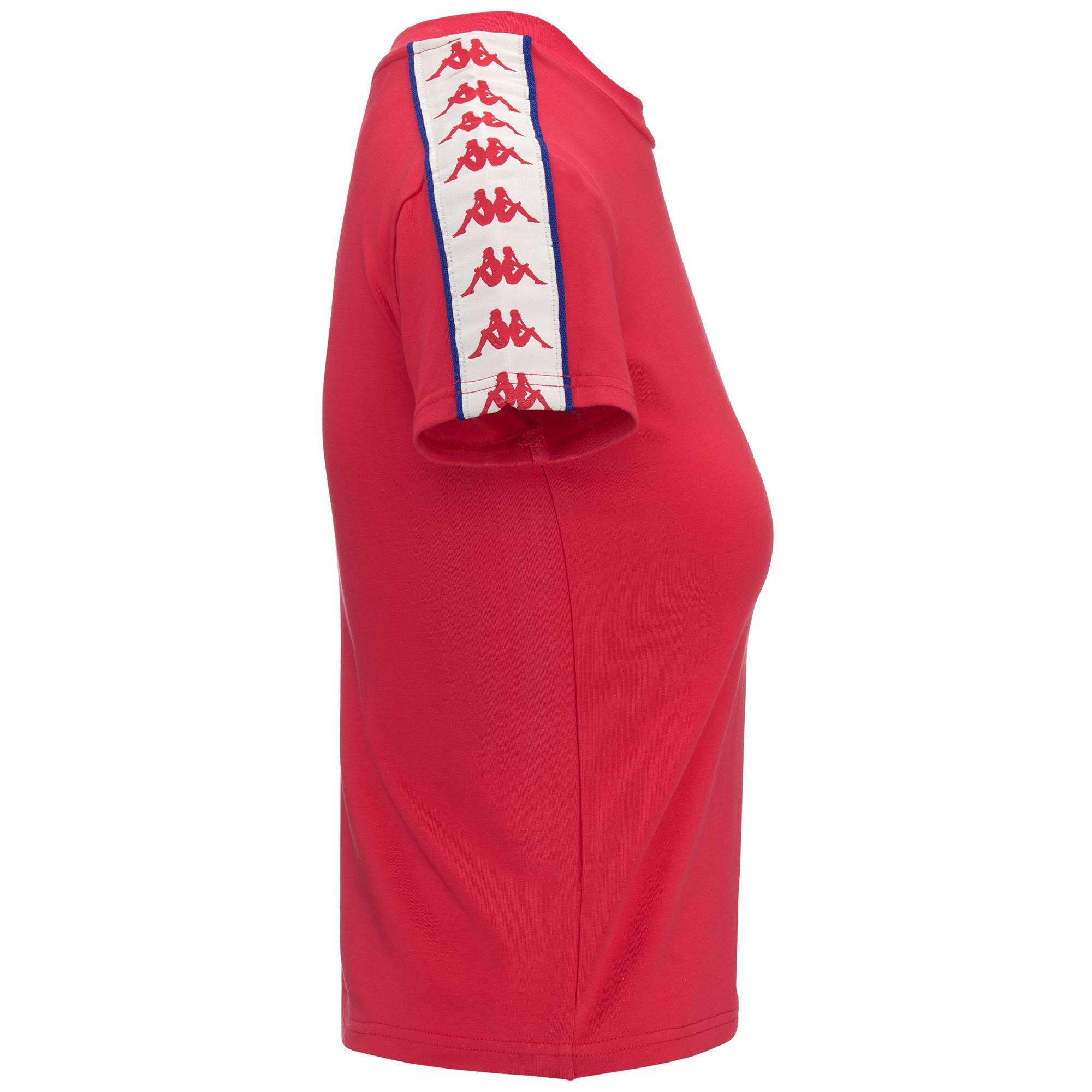 T shirt maglietta da donna in cotone rosso da sport street 3/7