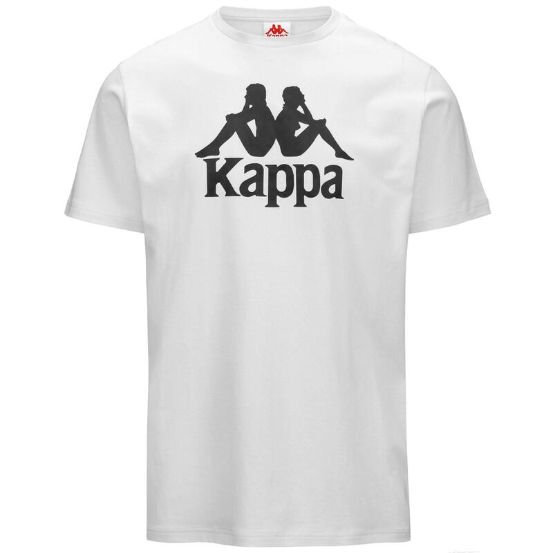 kappa t-shirt da uomo in cotone grigio da fitness