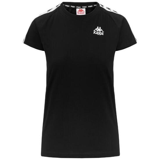 T shirt maglietta da donna in cotone nero da sport street