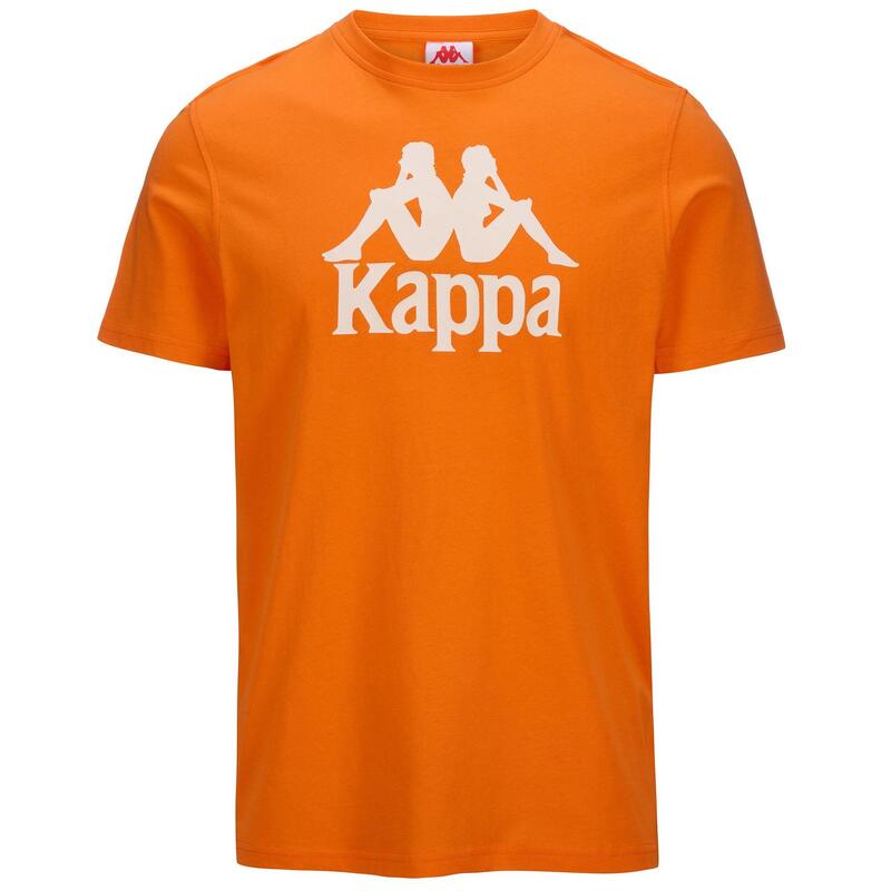 kappa t-shirt da uomo in cotone arancio da fitness .