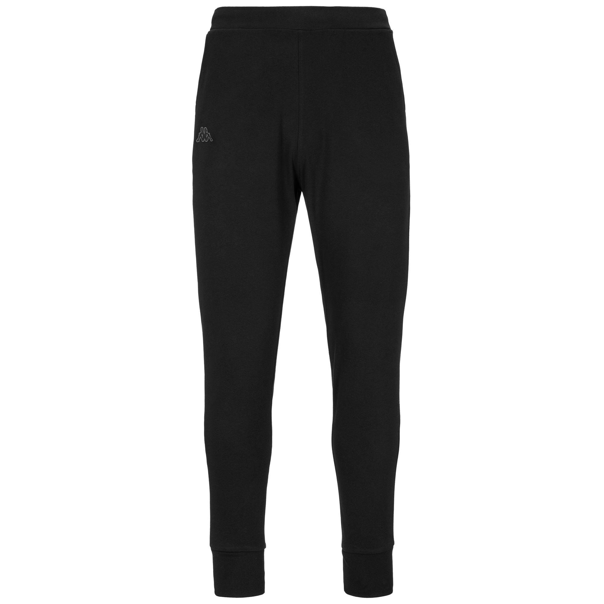 Kappa. Pantaloni Tuta Da Uomo In Cotone Nero Da Sportivo Pantaloni  Ritiro Gratis