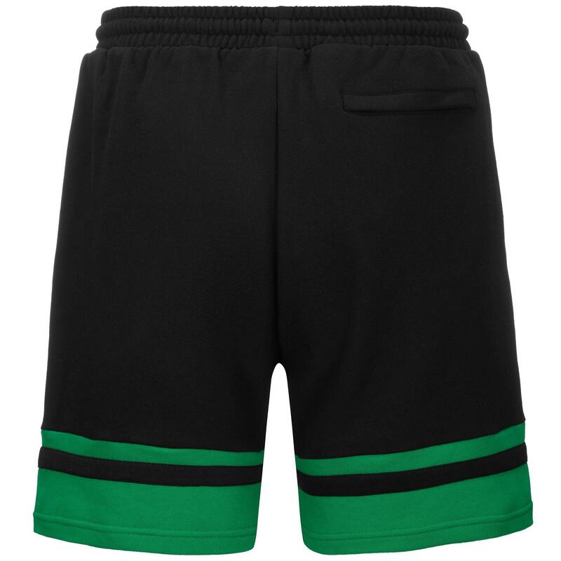 kappa pantaloncini da uomo in cotone nero da cardio training