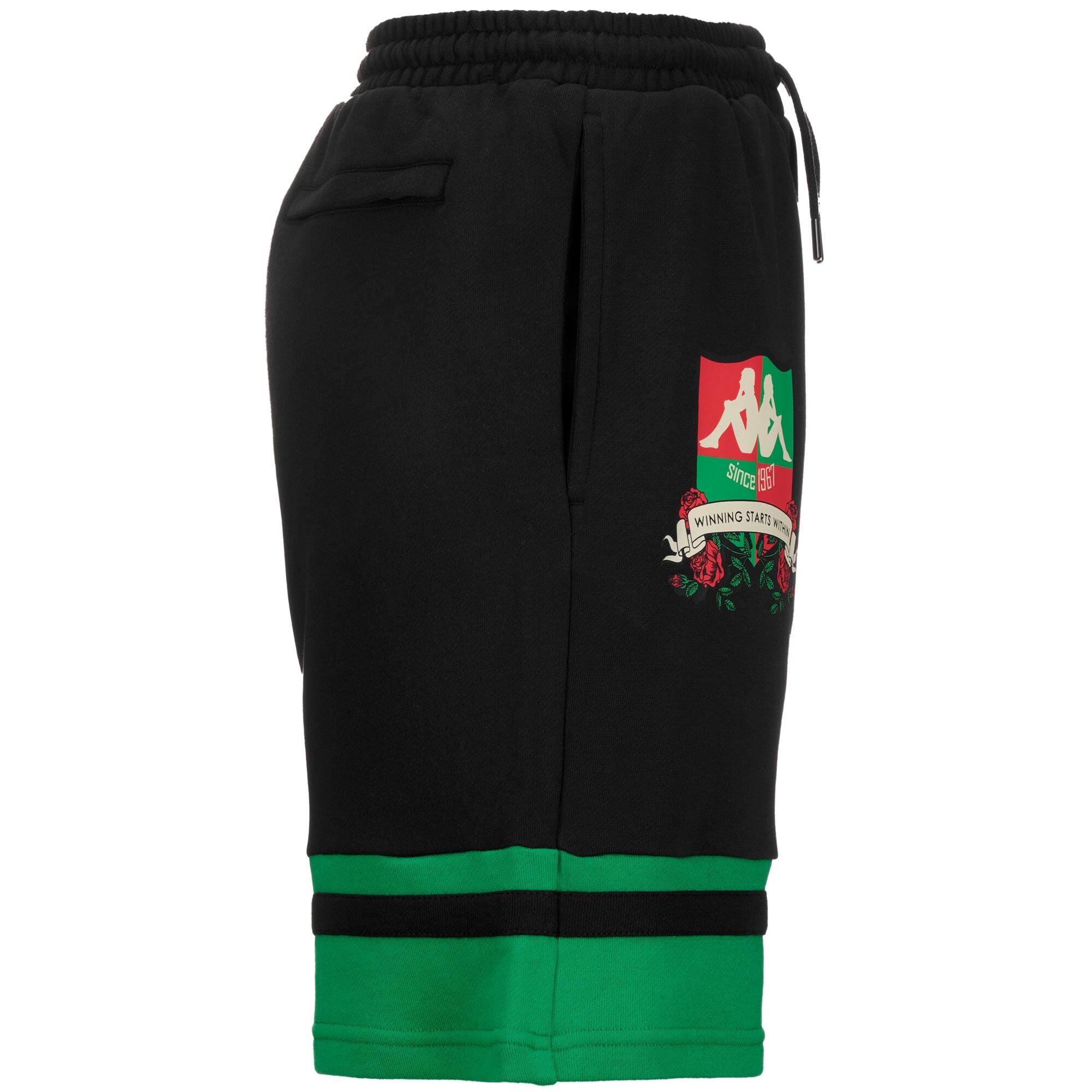 Pantaloncini sportivi da uomo in cotone nero da sport street 2/7