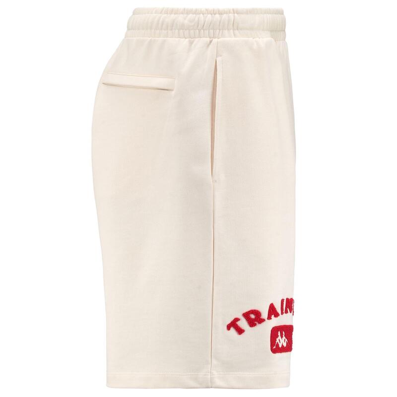 kappa pantaloncini da uomo in cotone bianco da fitness .