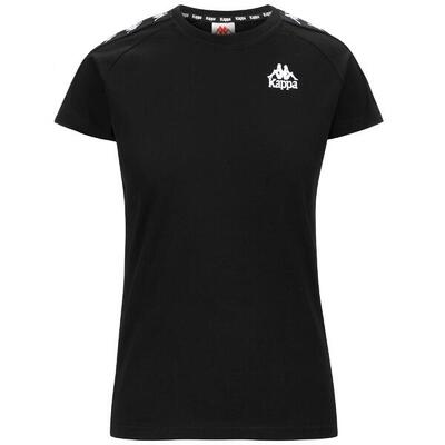 T shirt maglietta da donna in cotone nero da sport street