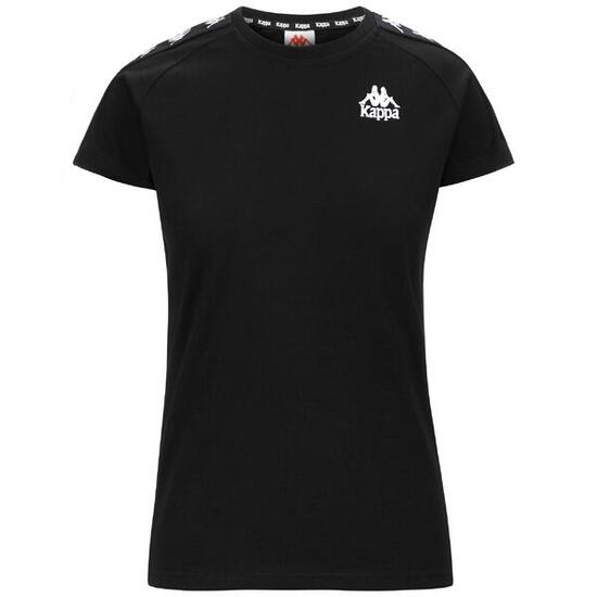 T shirt maglietta da donna in cotone nero da sport street