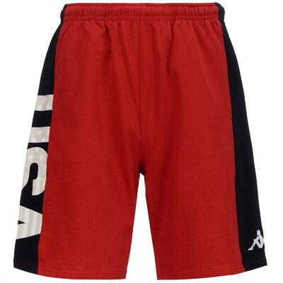 Pantaloncini sportivi da uomo donna in cotone rosso da sci