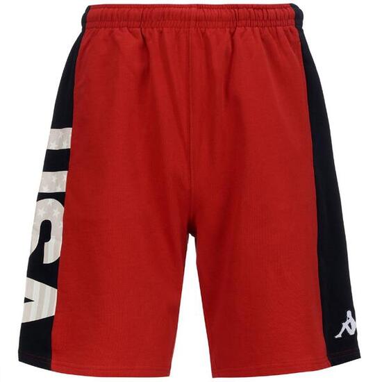 Pantaloncini sportivi da uomo donna in cotone rosso da sci