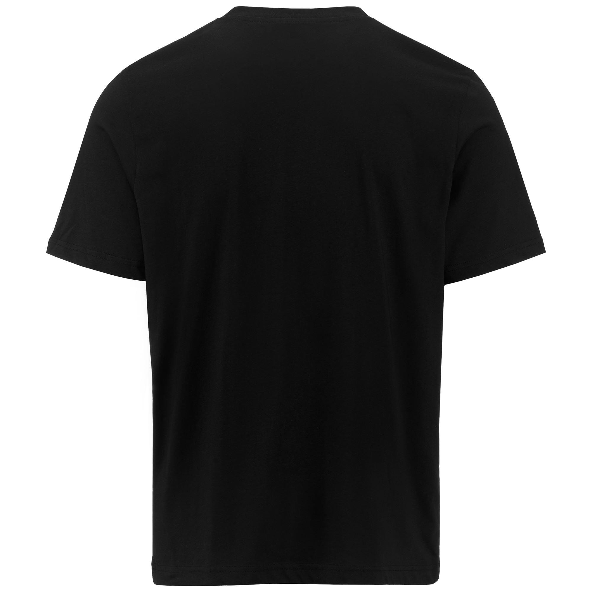 T-shirt Kappa homem em algodão preto 3/5