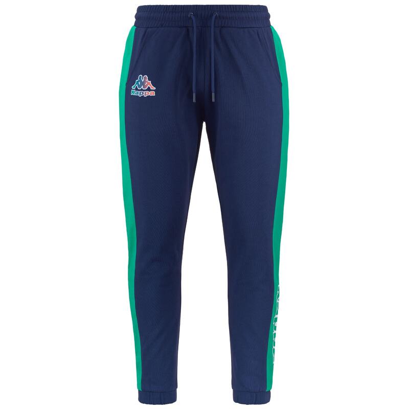 kappa pantaloni da uomo in cotone blu da fitness