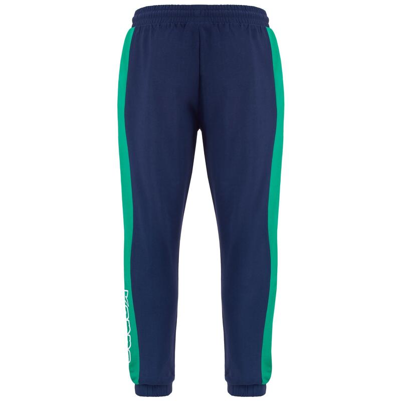 kappa pantaloni da uomo in cotone blu da fitness