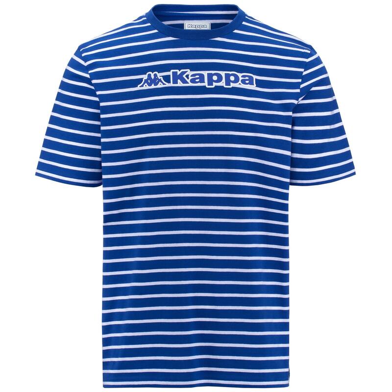 kappa t-shirt da uomo in cotone blu da fitness