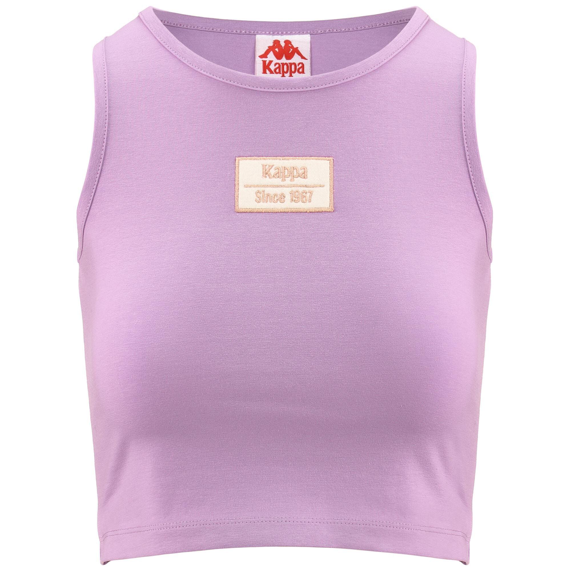 Kappa - Débardeur Femme Kappa Authentic Stew Organic - T-shirt Manches Courtes - Blanc|violet - 48 Xl - Decathlon