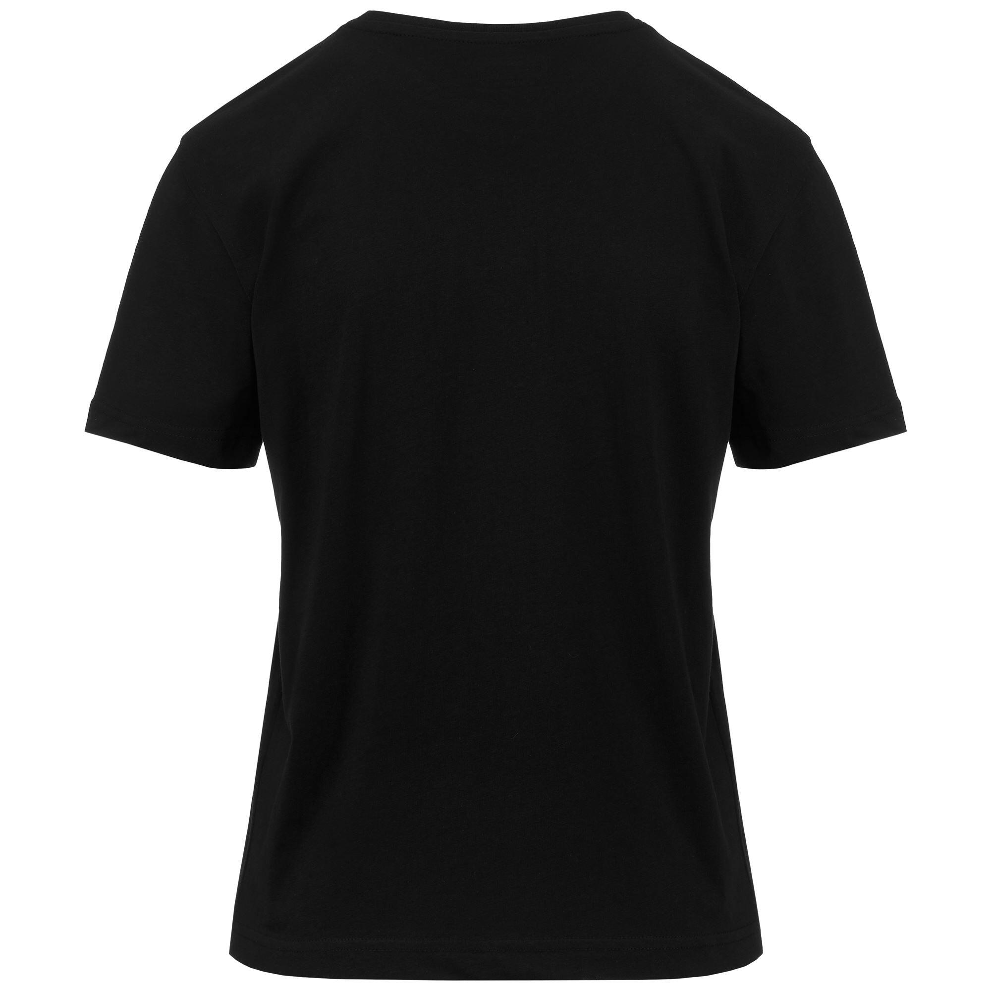 kappa camiseta mujer algodón negro fitness 3/4